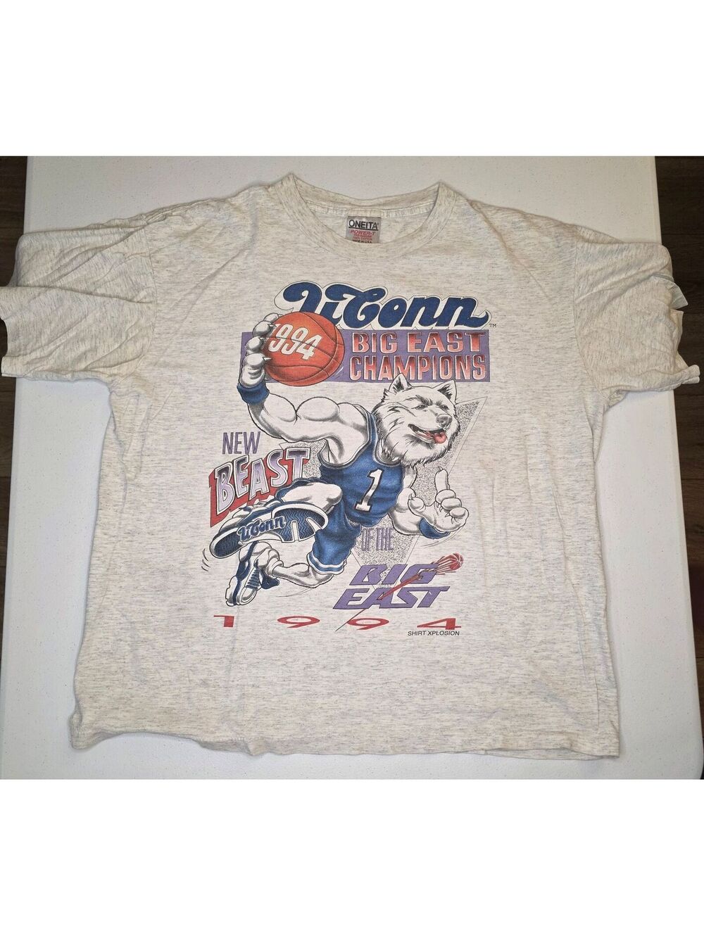 11994 NCAA UConn Huskies "Big East Champions" Tee